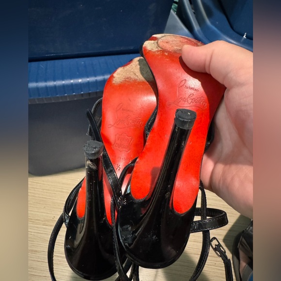 Christian Louboutin Black Patent Leather Heels - Picture 6 of 10